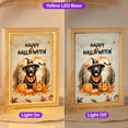 thumbnail image 2 of Happy Halloween Labrador Retriever Witches Hat Pumpkin Carving Acrylic Plaque with Wood Photo Frame Box Lab Dog Lover Gifts Light Box - 02019, 2 of 5