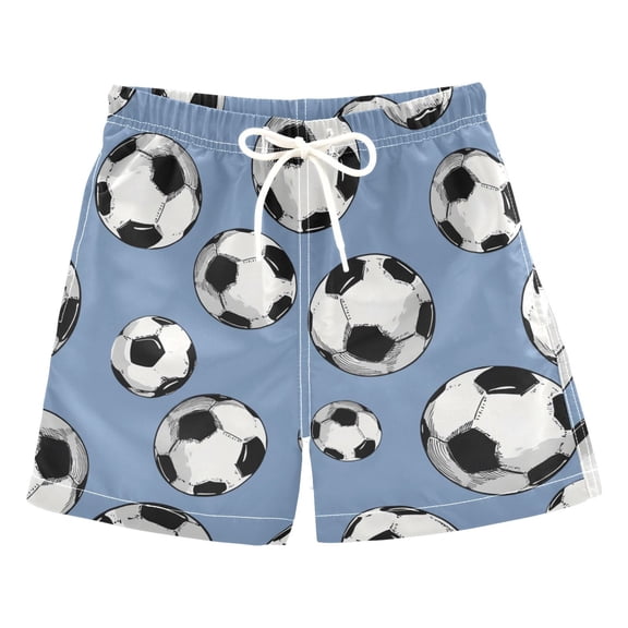 BZSMCE Beach Shorts Trunks Quick Dry Short Soccer Balls Pattern Of Printed