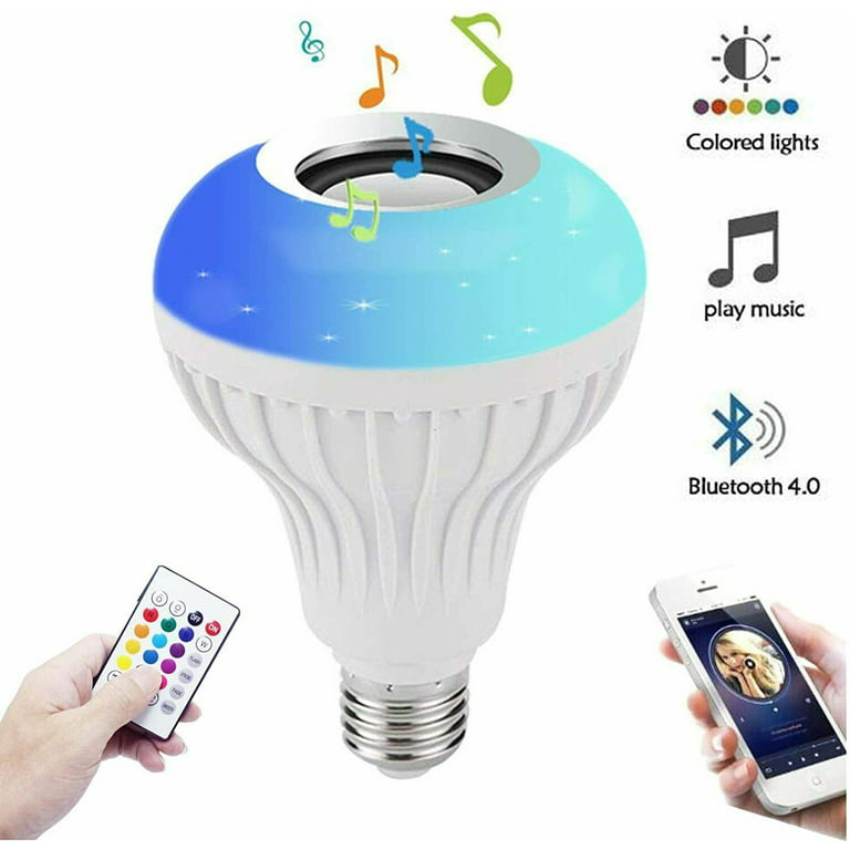 Bluetooth Smart LED Light Bulb E27 Speaker Music RGB Color Remote Control  Lamp 1