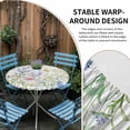thumbnail image 2 of Spring Floral Round Tablecloth for 45-54 Inch Tables,Fitted Table Cover with Elastic Edge,Colorful Watercolor Botanical Summer Waterproof Outdoor Table Cloth Protector for Patio Garden Dinner Picnic, 2 of 9