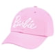 thumbnail image 1 of Gorra de béisbol Barbie a la moda para niñas, gorra de algodón rosa para niñas de 5 a 13 años, gorra ajustable con cierre a presión para el patio de recreo, viajes, uso diario, 1 of 4