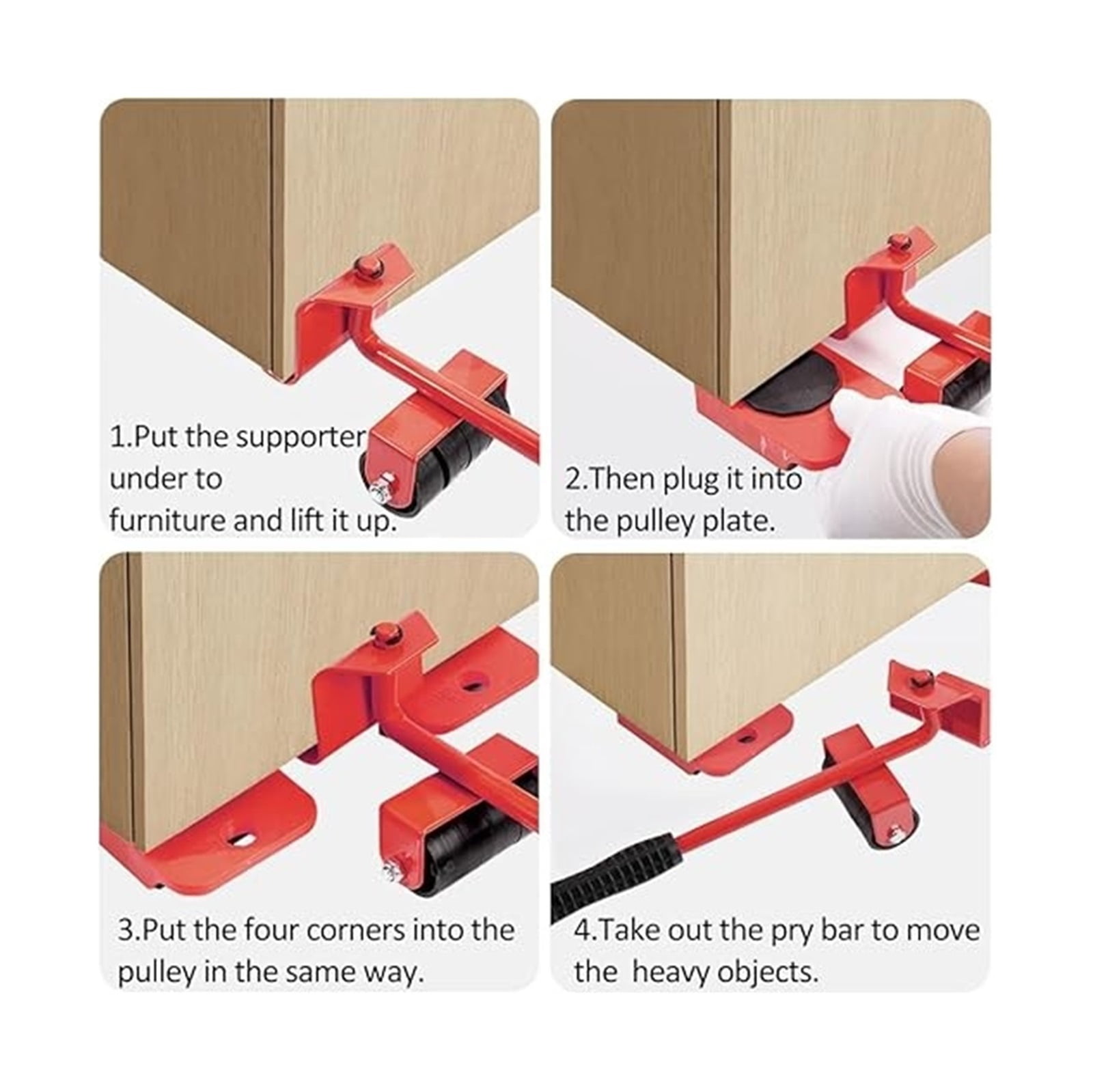 Furniture Moving Tool Kit with Wheels Ideal for Sofas, Beds, Cabinets, Appliances, and Heavy Lifting