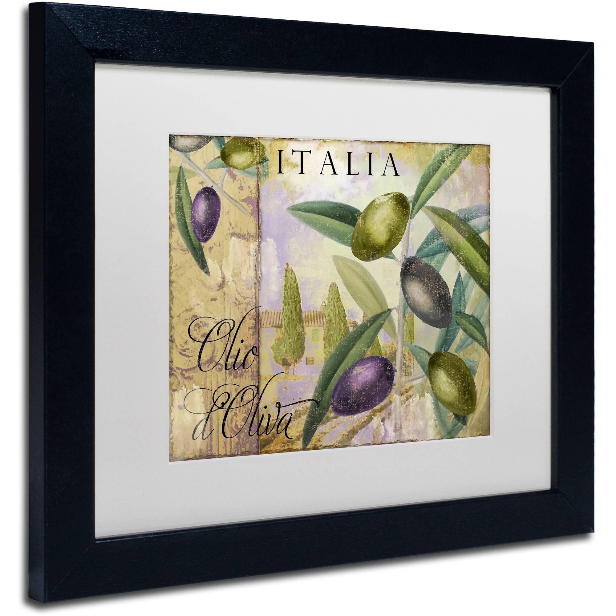 Trademark Fine Art "Toscana I" Canvas Art by Color Bakery White Matte, Black Frame