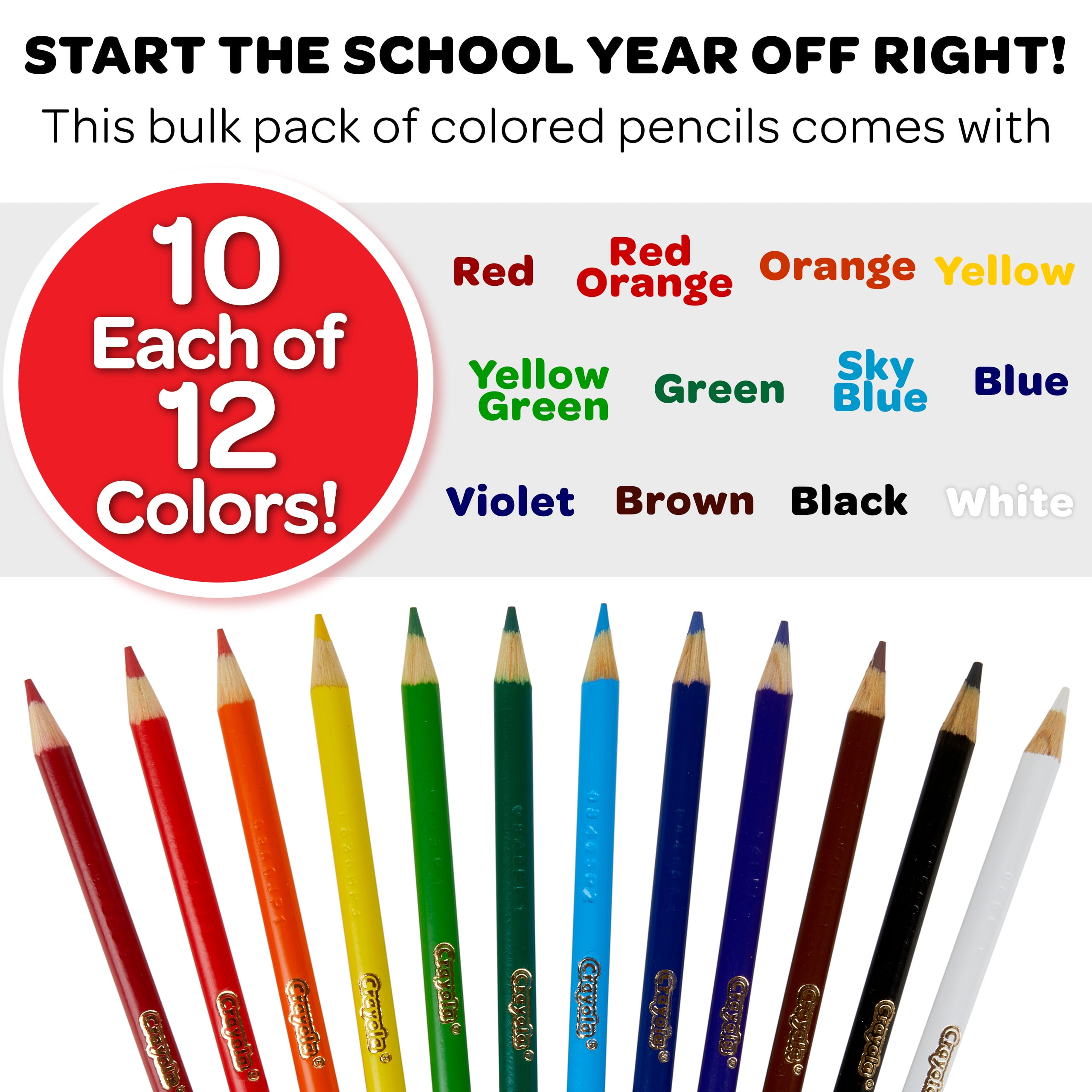 Crayola Teacher Supplies Classroom Set Colored Pencils - 120 ct