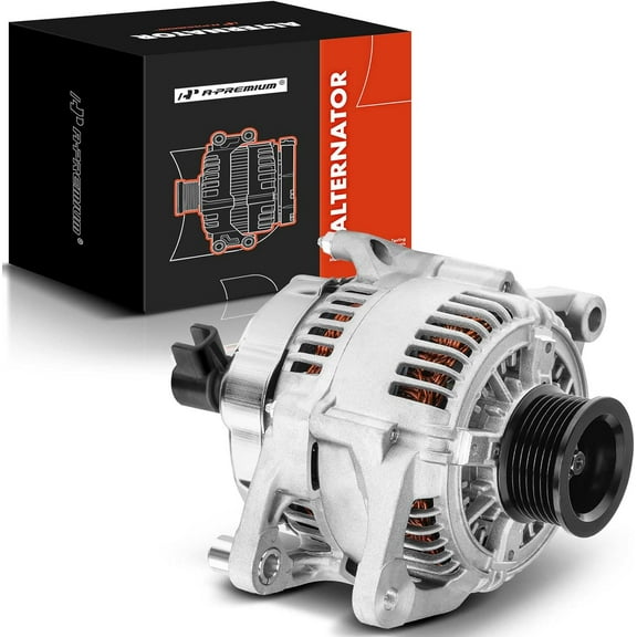 A-Premium Alternator Compatible with Dodge Ram 1500 2500 3500 4000, Dakota, Durango & Jeep Grand Cherokee 1997-1998, 12V 136A CW 7-Groove Pulley, Replace# 56041394AA, 1210004170