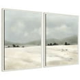 thumbnail image 4 of Kate and Laurel December Mist - 2 Piece Framed Canvas Wall Art Set  by Mackenzie Nelson, Sylvie Beaded White Modern Contemporary, Landscape Art for Wall Decor, 4 of 8