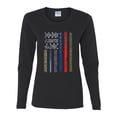 thumbnail image 2 of Wild Bobby, No One Fights Alone First Responder Dispatcher EMS Corrections Police Fire Military Unity, Pop Culture, Women Graphic Long Sleeve Tee, Black, Small, 2 of 4