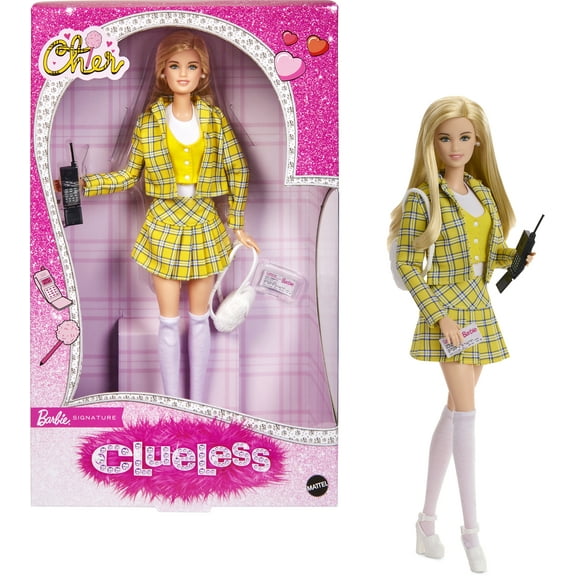 Barbie Signature Clueless Cher Collector Doll with Yellow Plaid Suit & Accessories