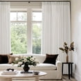 thumbnail image 6 of Pinch Pleated Thick Linen Curtains 90 Inch Length 2 Panels Set for Living Room Warm Beige Neutral Pleated Curtains Semi Sheer Light Filtering Privacy Bedroom Window Drapes, 6 of 10