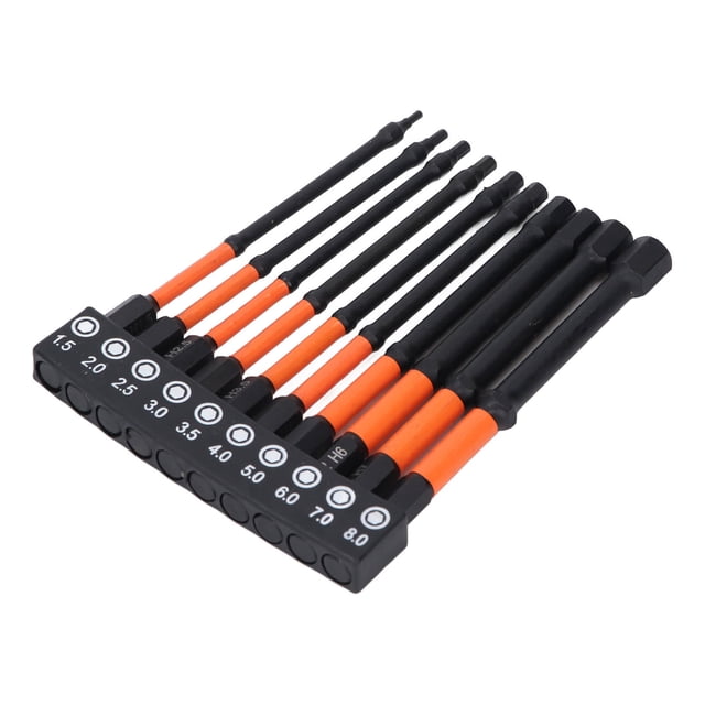 Hex Wrench Drill Bit Set, Phosphating S2 Alloy Steel Impact Hex Drill Bit for Garage for Automotive