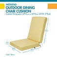 thumbnail image 3 of Duck Covers Weekend Water-Resistant 44 x 20 x 3 Inch Outdoor Dining Chair Cushions, Straw, 3 of 8