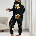 thumbnail image 4 of St. Patrick Plus Size Pajama Set for Women 2 Piece, Crewneck Long Sleeve Shirts with Pants Lucky Shamlock Clover Print Sleepwear Lightweight Holiday Pjs Fashion Trendy Lounge Set Black XXXXL, 4 of 6