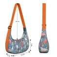 thumbnail image 4 of Women’s Crossbody Handbag – Water-Resistant Lightweight Purse with Colorful Japanese-Style Octopus and Nautical Marine Life Design, Watercolor Ocean Creatures Pattern, Spacious Durable Travel Bag, 4 of 5