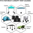 thumbnail image 3 of Tienda exterior fija Saco de arena Toldo Sombrilla Estable a prueba de viento Saco de arena Camping Piernas fijas Negro 1 pieza Electrónica, 3 of 4