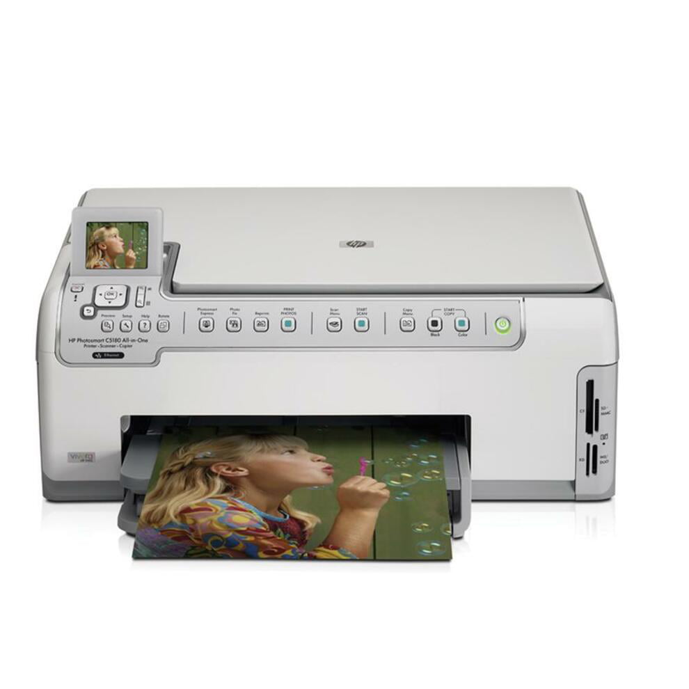HP Photosmart C5180 Inkjet Printer, Color - Walmart.com