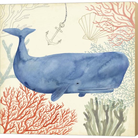 Underwater Whimsy I by Victoria Borges, Canvas Wall Art, 24W x 24H