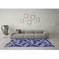 thumbnail image 3 of Ahgly Company Indoor Round Abstract Blue Modern Area Rugs, 6' Round, 3 of 4