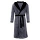 thumbnail image 1 of Bata Prolriy para hombre, ropa de invierno con mangas, albornoz, chal, bata de felpa alargada, bata larga para el hogar, blusa para mujer, bata para hombre, gris M, 1 of 7