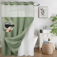thumbnail image 1 of GALASALA Cortina de Ba&ntilde;o, 180 x 188CM Cortina para Bano, Doble Capa, Antimoho Cortina de Ba&ntilde;o Tela Impermeable, Shower Curtain con Ganchos y Ojales, Cortina de ba&ntilde;o An, 1 of 6