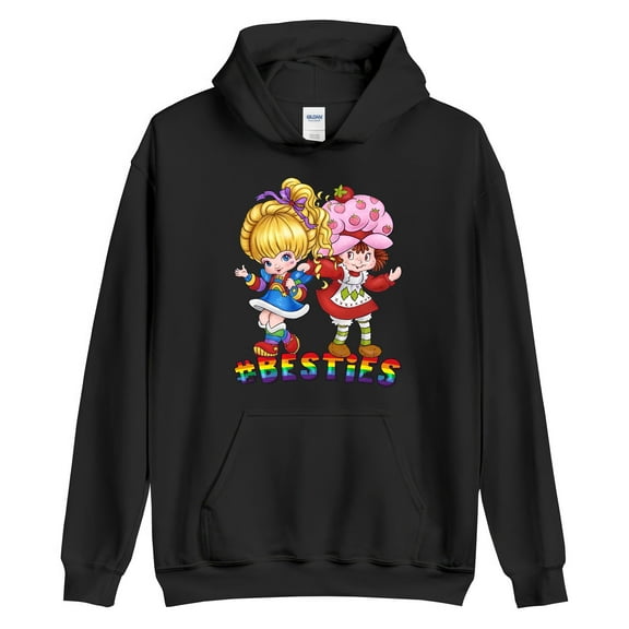 The unisex soft-style t-shirt, New Besties Rainbow Brite Black Unisex T-Shirt-TH30116
