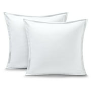 Bare Home Pillow Sham Set - Premium 1800 Collection - Double Brushed - Euro, White