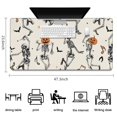 thumbnail image 5 of Long Mouse Pads for Desk,Halloween Dancing Skeletons Desk Mats on Top Of Desks, Desk Mouse Pad Extra Large with 3mm Non-Slip Base and Stitched Edge for Gaming,Office,Work,Home 47.3"x23.6", 5 of 6