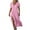 LYQ1_Pink, variant on Meichang Summer Dresses for Women V Neck Short Sleeve Maxi Dress with Side Slit Hem Casual Loose Fit Flowy Beach Dresses