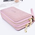 thumbnail image 5 of Women Zipper Phone Bag Handbags Card Holder Long Wallet Clutch Purse PURPLE, 5 of 8