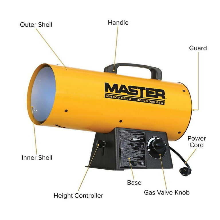 Master 60 000 BTU Propane Forced Air Torpedo Heater Walmart