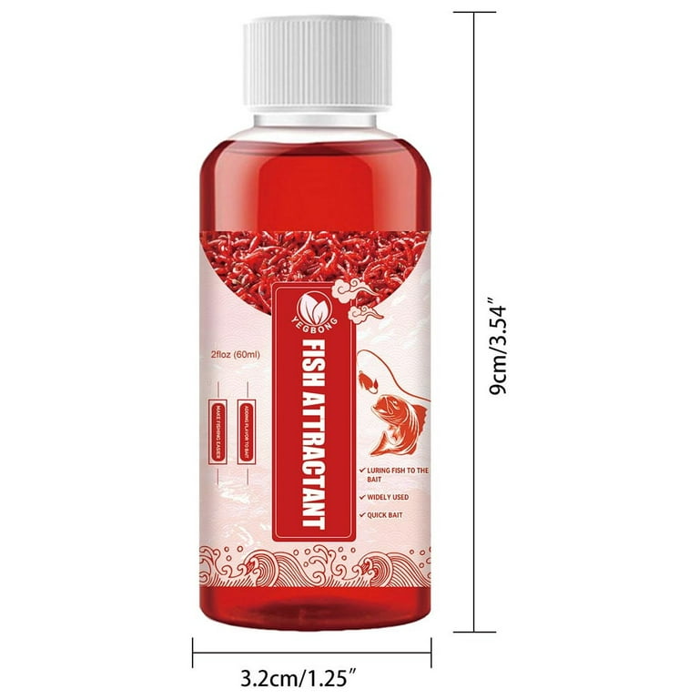 EJWQWQE Red Worm Liquid Bait, Fish Scent Bait Fish Additive, Concented Fishing  Lures Baits, Fish Bait Attractant Enhancer For Water Water Trout Cod 60ml 