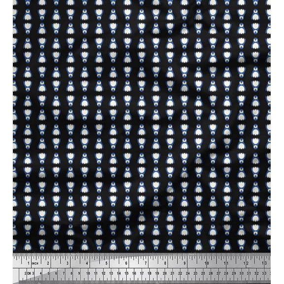 Soimoi Cotton Duck Fabric Baby Penguin Shirting Printed Craft Fabric by The Yard 42 Inch Wide