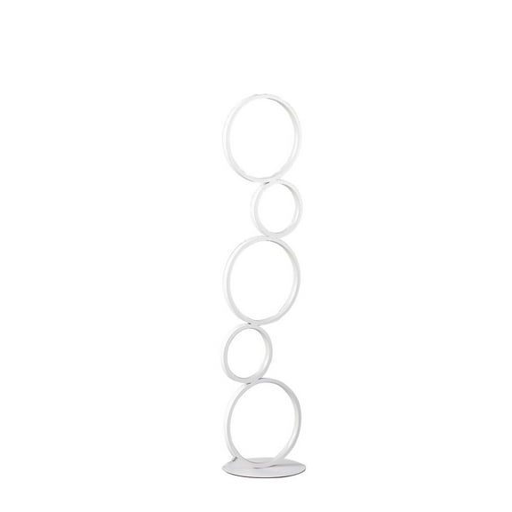 Ore International 38.5" In Else Nordic 5-Ring Shaped White Led Metal Table Lamp
