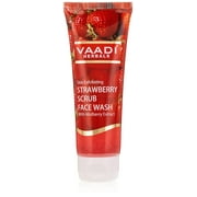 Vaadi Herbals Strawberry Scrub Face Wash with Mulberry Extract, 60g