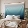 thumbnail image 3 of Grey Turquoise Ombre Tapestry for Bedroom Wall Hanging Tapestry,Teal Modern Geometric Striped Abstract Art Ceiling Backdrop Tapestries Poster Blanket Wall Decor for Teens Room Living Room 39" x 59", 3 of 8