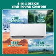 thumbnail image 6 of TACOOL Split Air Conditioner 9000BTU Mini Split Air Conditioner&Heater, 17 SEER2 AC Unit Cools Rooms up to 450 Sq. Ft, Energy Efficient Inverter AC with Heat Pump (115 V), 6 of 8