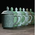 thumbnail image 3 of LIONKISS Convenient Travel Home Office Chinese Gongfu Loose Leaf Tea/Coffee Brewing System- Bone China Porcelain Tea Cup/Coffee Cup/Tea Mug/Coffee Mug Personal Teacup with Tea Cup Lid(Reseda), 3 of 4