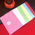 thumbnail image 1 of Conjunto de agradecimiento de estilo occidental, estilo retro, carta de amor, papel especial de piel de vaca, invitación, postal, sobre pintado, 1 of 5