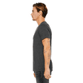 thumbnail image 4 of BELLA + CANVAS Men Heather CVC T-Shirt, Short Sleeve V-Neck Cotton Poly Tee, Dark Grey Heather, 3XL, 4 of 5