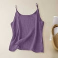 thumbnail image 3 of Lixiuxyad Built-in Bra Tank Tops A Retro Thin Slimming And Linen Inner Top Vest For Ladies,Purple, 3 of 6