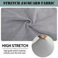 thumbnail image 2 of Velvet Stretch Dining Chair Seat Covers for Dining Room Upholstered Chair Seat Cushion Covers Removable Velvet Fabric Washable Chair Protector Slipcovers Set of 4, Grey, 2 of 5