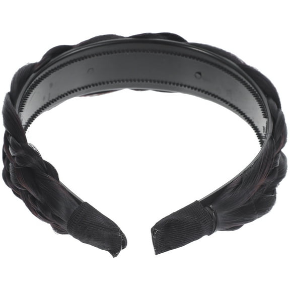 GOOHOCHY Black Wig Headband with Teeth for Women Lightweight Comfortable Hair Accessory 1 Piece and Stylish