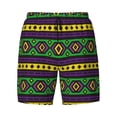 thumbnail image 4 of Lsque Mens Swim Trunks Carnival Mardi Gras Pattern - Bathing Suit Compression Liner - Beach Swim Shorts Swimwear - (S-3XL) - Stretch Quick Dry -3X-Large, 4 of 9