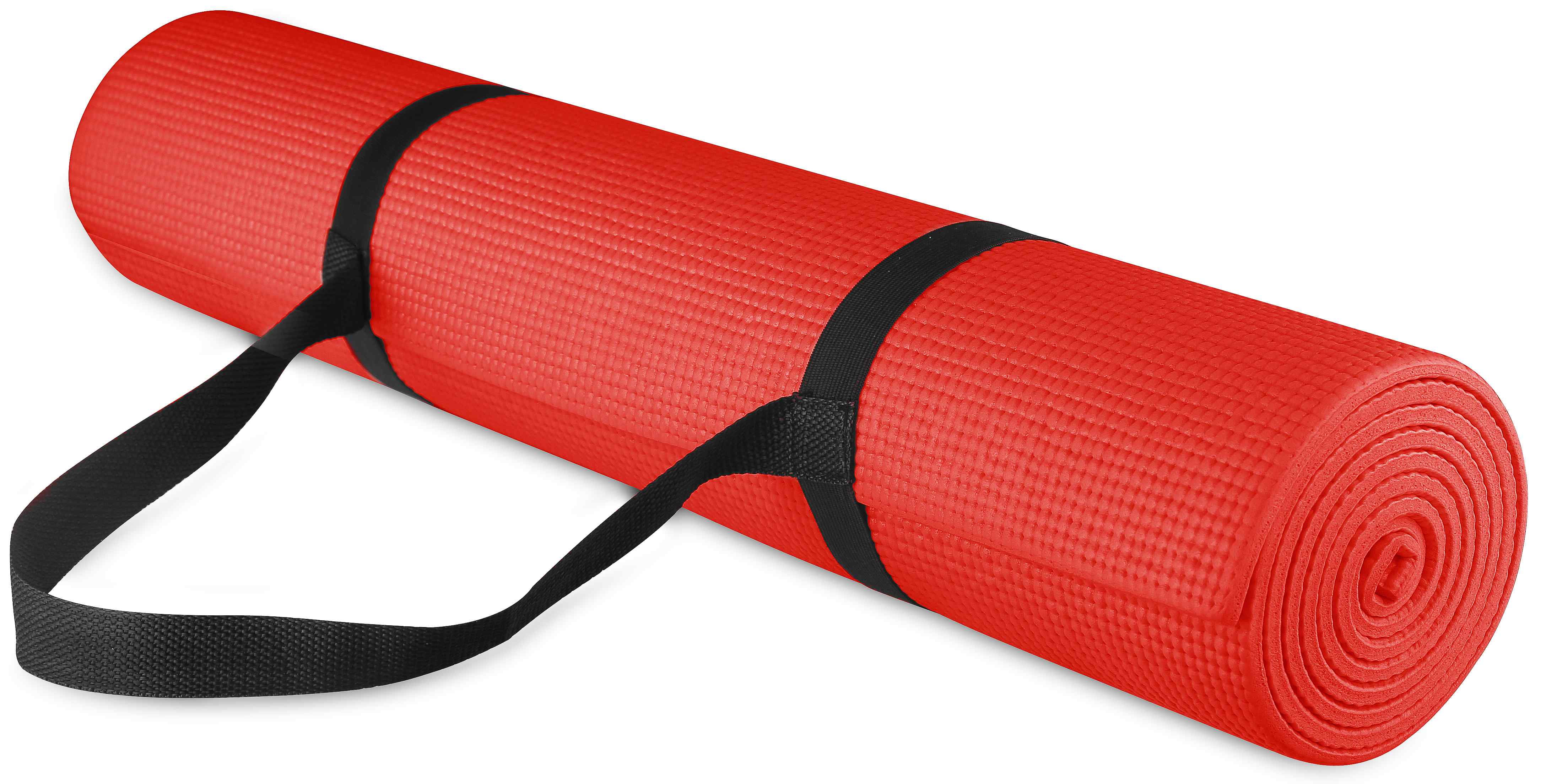 BalanceFrom GoYoga All Purpose High Density Non-Slip Exercise Yoga Mat with Carr 