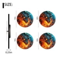 thumbnail image 2 of Non-Ticking Silent Clock Battery Operated Analog Clcok Round Wall Clocks Decorative for Living Room-Abstract Blue Red Fiery Dragons Painting(14inch), 2 of 4