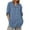 Blue, variant on Snoarin Women Shirts Solid Color V-neck Loose Button Blouse 3/4Sleeve Casual Work Tunic Tops S-2XL