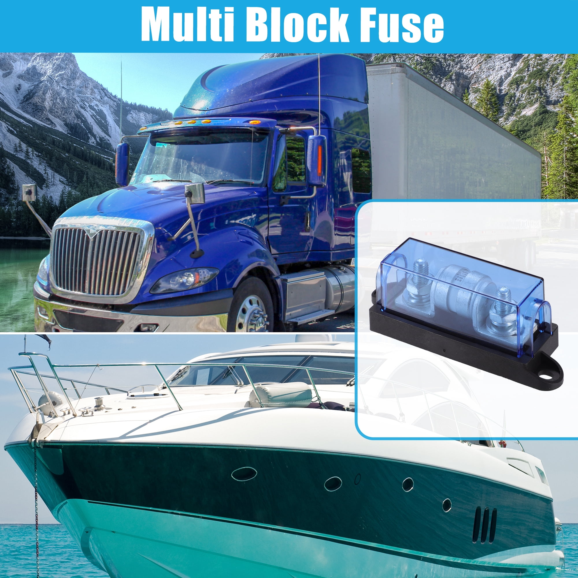 Universal Car Truck SUV Marine Boats DC250V Fuse Block 400A Class T Fuse Holder with 400 Amp