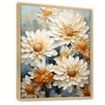 thumbnail image 2 of Designart "Blue Blooms Of Zinnias III" Zinnias Floater Framed Wall Art Living Room, 2 of 5