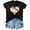 Black, variant on Munlar Y2k T Shirts for Women Spring Black 2025 Baseball Short Sleeve Crew Neck Tops 3XL
