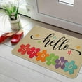 thumbnail image 3 of Spring Welcome Mat Spring Door Mat Spring Flower Doormat - Hello Spring Floral Door Mat Indoor Outdoor Non-Slip Doormat Home Entryway Farmhouse Decor, 30"x17", 3 of 6