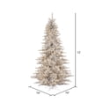 thumbnail image 3 of Vickerman 12' Silver Tinsel Fir Artificial Christmas Tree, Warm White Dura-lit LED Lights, 3 of 5